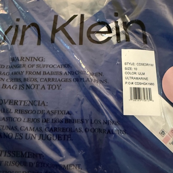 Calvin Klein V-Neck Sleeveless A-Line Cobalt Blue Layered MIDI Dress NWT 10 - Picture 11 of 12